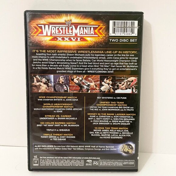 Wrestlemania XXVI DVD Two Disc Set - Picture 2 of 16
